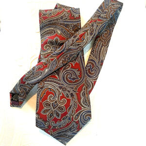 VINTAGE 102 Madison Tie Silk Mens Necktie Geometric Floral MCM 60" Retro